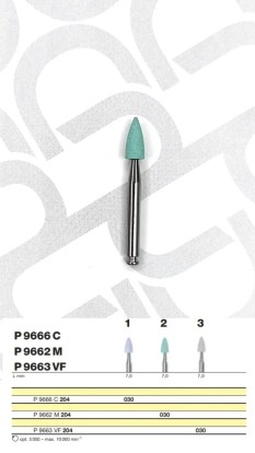 Полировочный бор по композиту 2-я ступень / P 9662 M 204.030, Drendel + Zweiling DIAMANT GmbH, Германия  