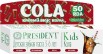 PRESIDENT Kids 3-6 (кола) - зубная паста детская (50мл), Betafarma SpA, Италия
